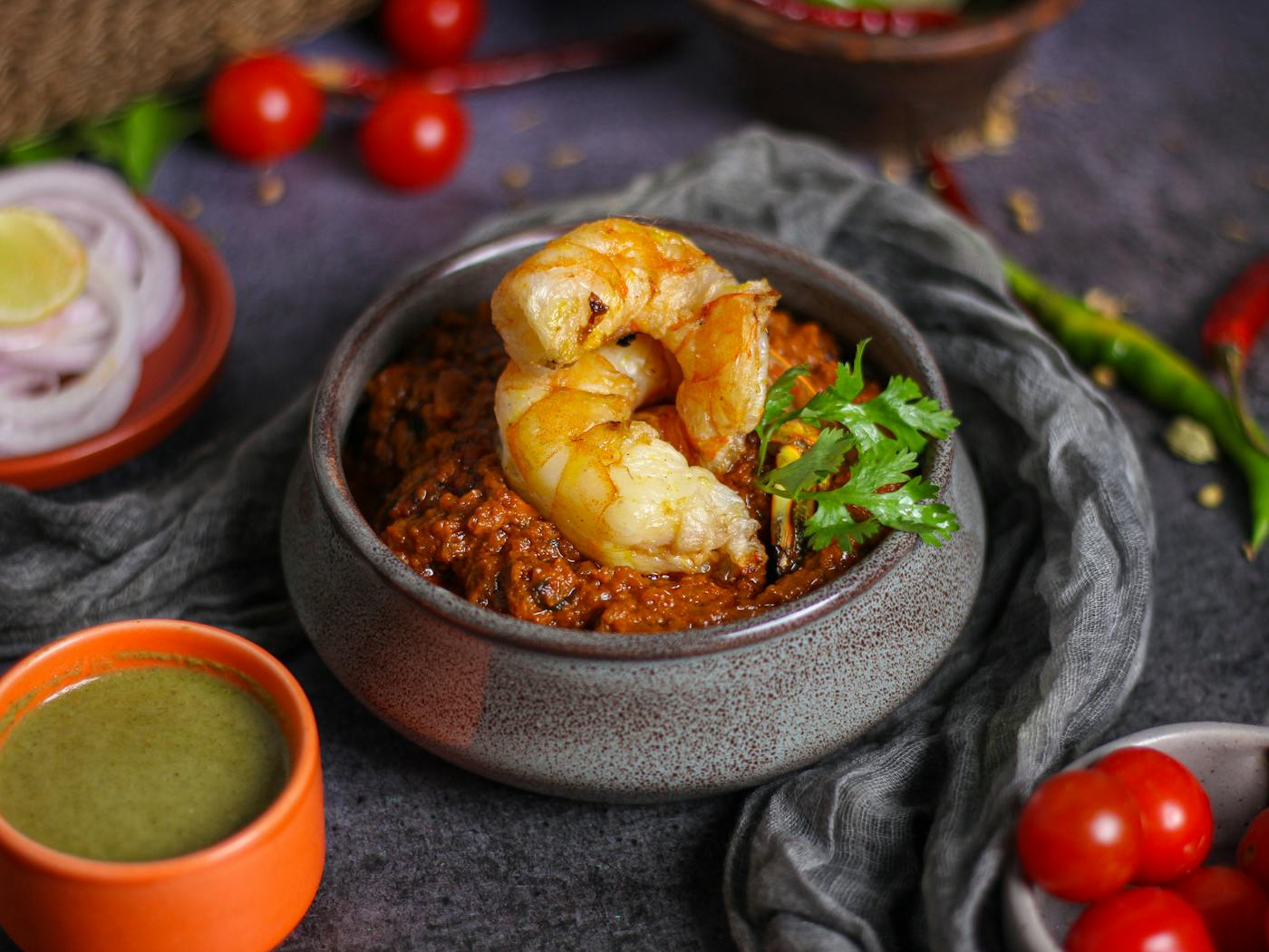 Crab & Prawns Ghee Roast